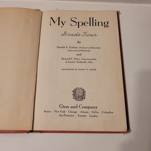 My Spelling Grade 4, 1943, Yoakam-Daw textbook Vintage Hardcover - 第 3/9 張圖片