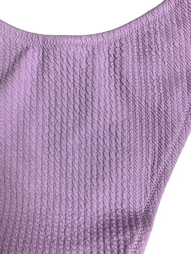 J. Crew Textured Curved Waist Cheeky Bikini Bottom Size Small Lavender New! - Picture 8 of 8