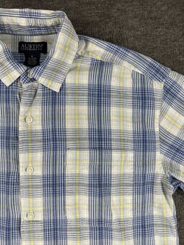 Austin Clothing Co. Herren Button Down Hemd Baumwolle gestreift Kurzarm M - Bild 3 von 17