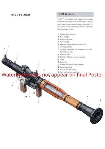 Póster RPG-7 РПГ-7 Rusia URSS Ejército Rojo lanzado antitanque cohete granada impresión - Imagen 2 de 7