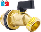 Brass Rain Barrel Spigot 1" Outdoor Water Tank Faucet for Garden, Bulkhead Valve