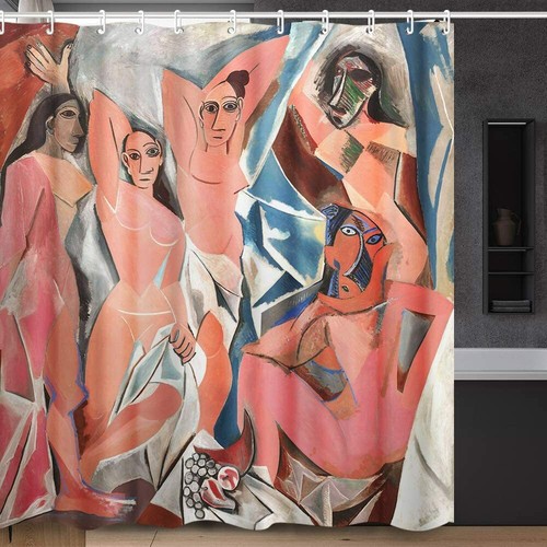 72"L×72"H Shower Curtain with Hooks Les Demoiselles d'Avignon by Pablo Picasso - Picture 1 of 7
