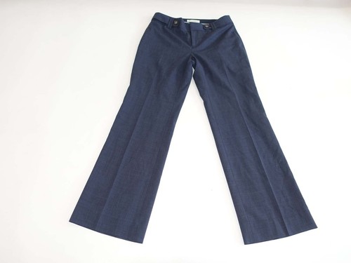 Banana Republic Women's Jackson Fit Stretch Pants Size 4 Petite Navy Blue Wool P