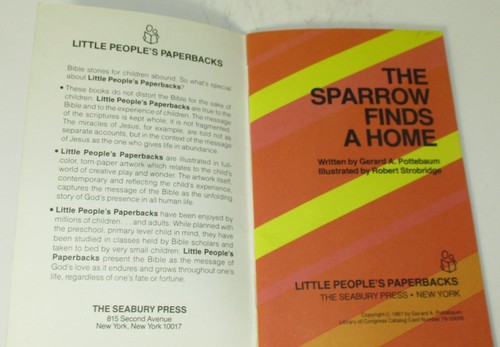 Gerard A. Pottebaum 1960s Little People's Paperbacks LOT (OF 2) Wise Men Sparrow - Imagen 6 de 8