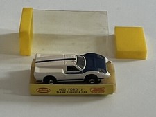 Aurora Tjet Thunderjet Ho Slot Car 1430 Blue  White Ford J Flamethrower w/ Case