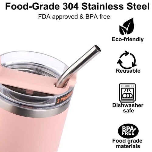1Pcs Silver Cup Straw Replacement Straw for Stanley 30oz 40oz Tyeso Cup - Picture 8 of 18