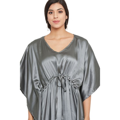 Women Plus Size Kaftan Satin Caftan Long Maxi Dress Kimono Sleeve Evening Gown - Picture 33 of 183