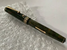 Vtg Wahl Gold Seal Art Deco Fountain Pen Brazilian Green Rare Swirl