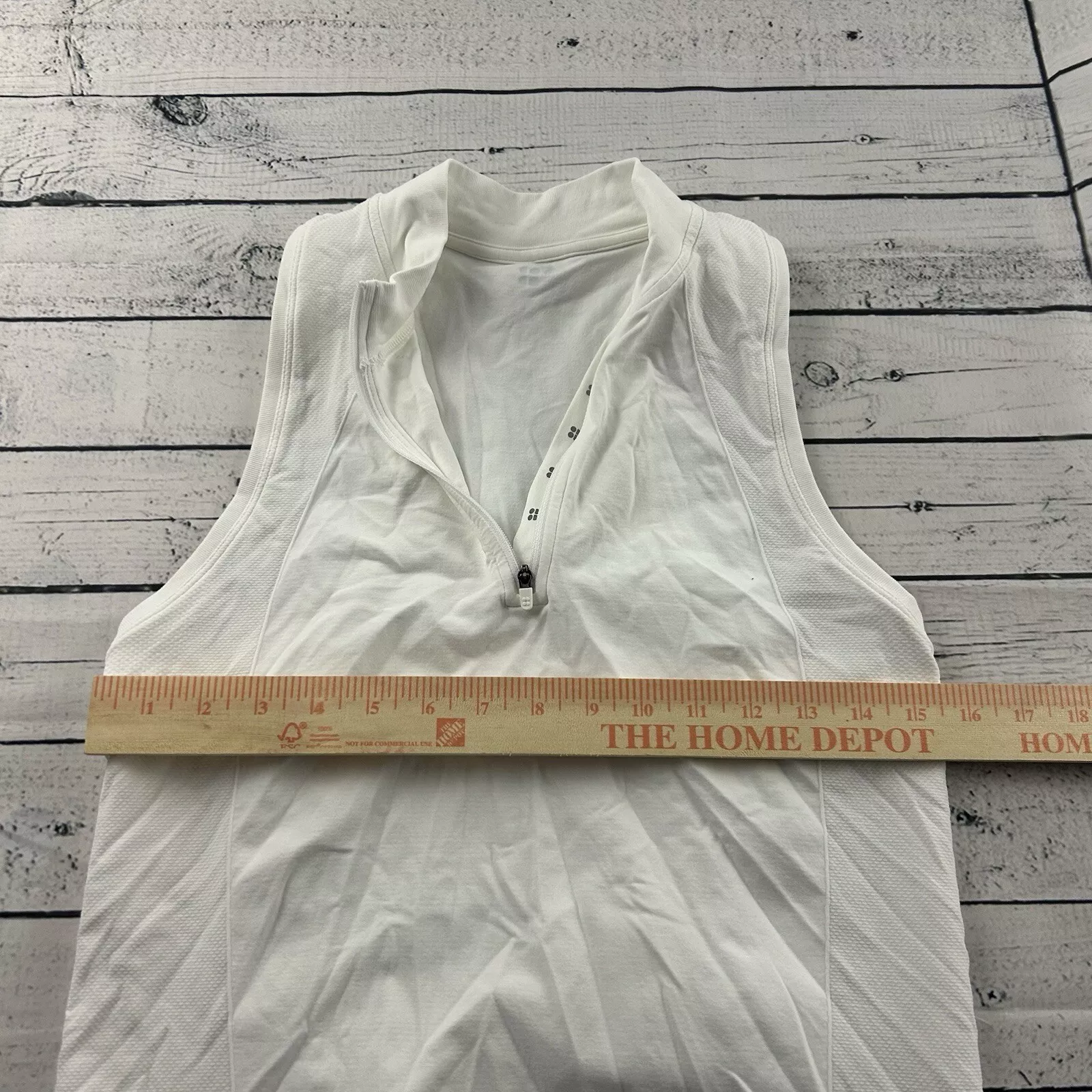 sweaty-betty 1/4 zip sleeveless athletic shirt