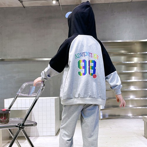 Boys Tracksuit Set Kids Hoodie Sweatpants Jogging Sweatshirt Sports Two-Piece - Picture 21 of 31