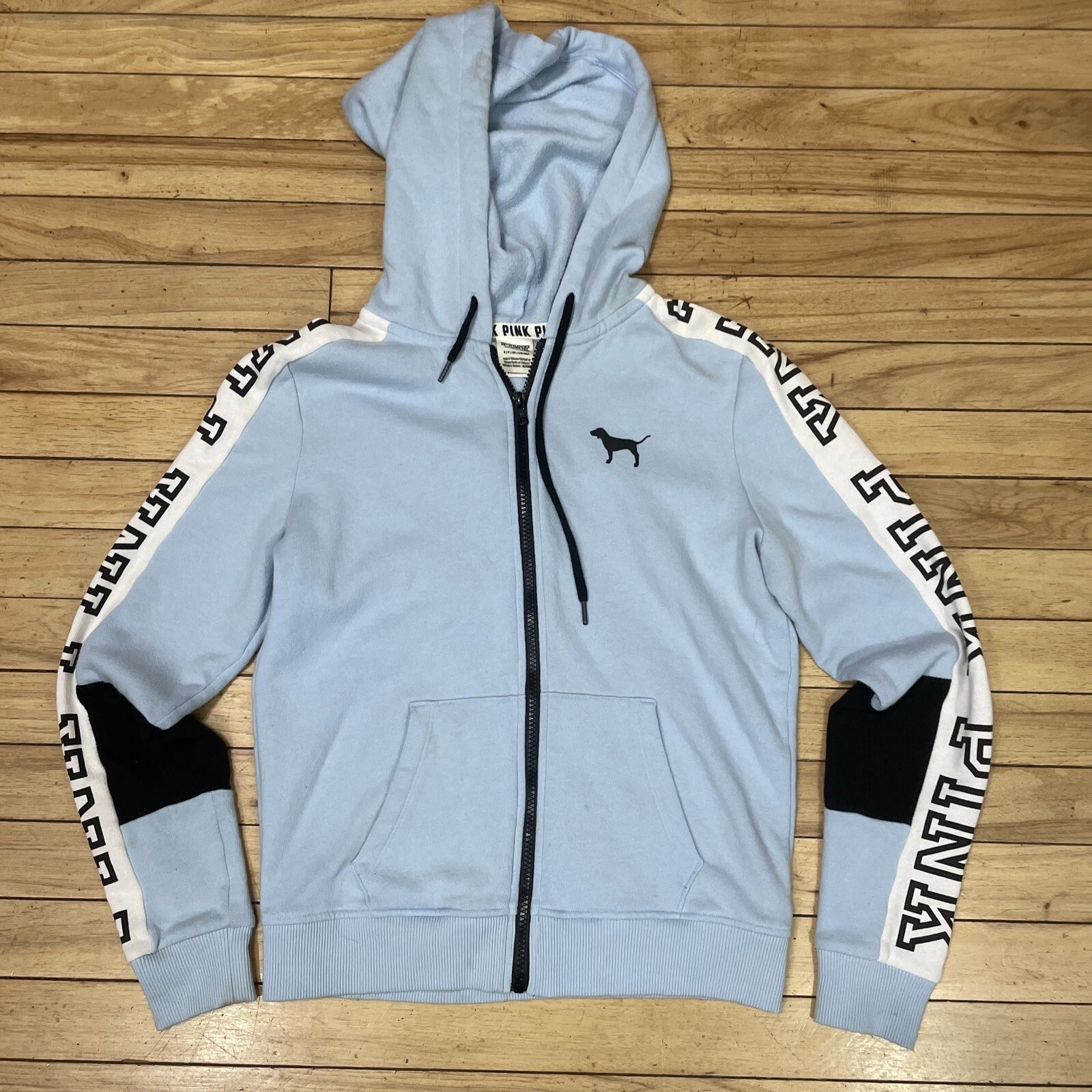 UNDERCOVER Felpa ROSA Victorias Secret con cappuccio SP donna zip blu colorblocco felpa stile Y2k cane SP