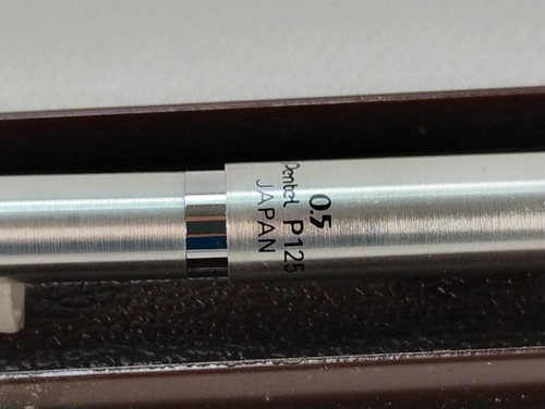 Lápiz Mecánico Pentel Adonizado Aluminio Barril P125 Antiguo Stock Hecho en Japón - Imagen 4 de 5