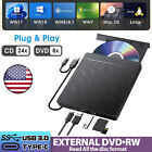 Slim External Usb 3.0 Dvd Rw Cd Writer Drive Burner Reader Player For Laptop Pc