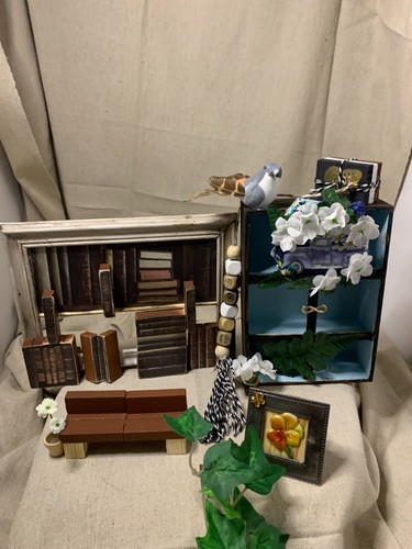 Six-piece library brown set tier tray home decor - Picture 1 of 9