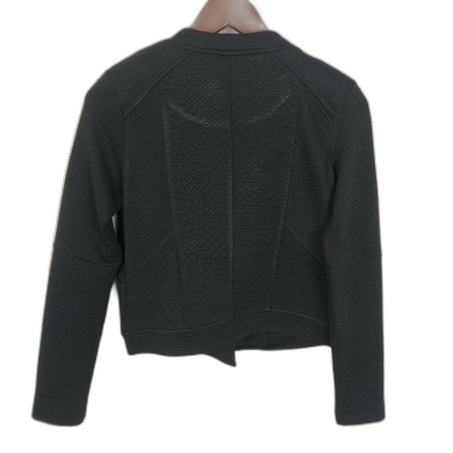 Bar III Black Moto Zip Textured Jacket Women's Size Small - Picture 6 of 9