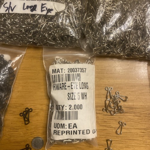 3750 Lange Ösenverschlüsse für Kleid Rock Kragen BH Nähen Schnalle DIY Basteln - Bild 7 von 10