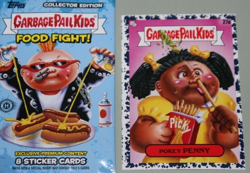 GARBAGE PAIL KIDS 2021 FOODFIGHT "BLACK" card #27a Pokey Penny - Picture 1 of 3
