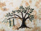 Clay Works pottery Spring Time is Here! hanging wall door plaque w  tree & swing