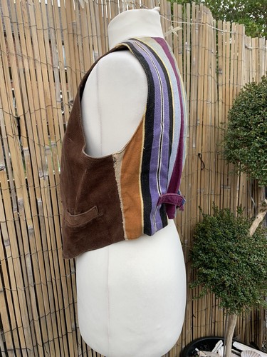 Miss Selfridge Vintage Y2K Real Leather Suede Boho Hippie Festival Waistcoat 12 - Picture 3 of 8