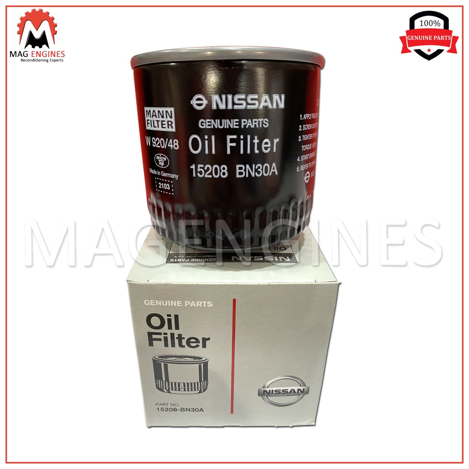 15208-BN30A GENUINE OEM OIL FILTER YD25 DCi/DDTi TURBO 15208BN30A