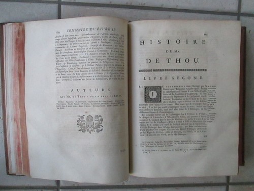 DE THOU : HISTOIRE UNIVERSELLE, 1740. 11 volumes in-4 complet. - Picture 4 of 23