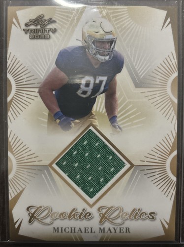 2023 Leaf Trinity Michael Mayer Notre Dame/Raiders Material Relic RC #26