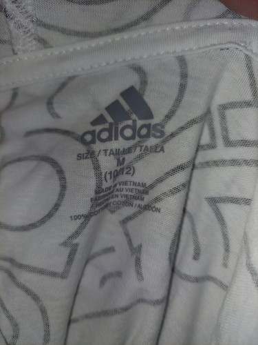 Hooded Adidas Long Sleeve T-shirt Youth Medium all over print - Picture 3 of 3