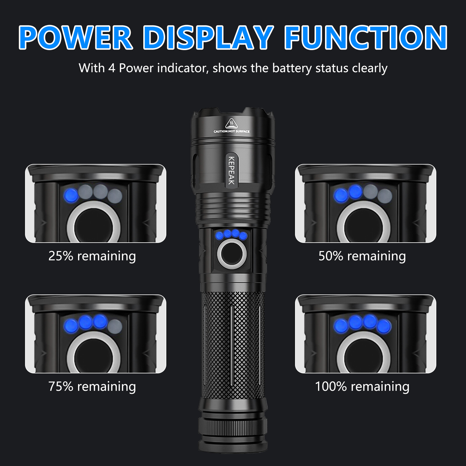 Super-Bright 1000000LM LED Tactical Flashlight Torch Zoomable Rechargeable Lamps - Picture 7 of 11