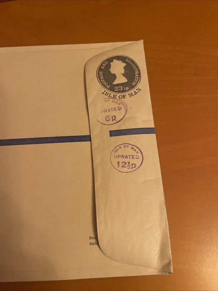 GB - Registered Envelope - Elizabeth  size K, H . Updated , Isle of Man , VF/XF - Image 3 of 4