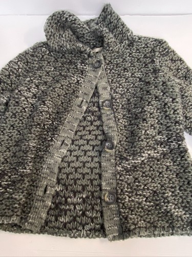 YARRA TRAIL SIZE XL WOMENS GREY CHUNKY KNIT BUTTON UP WOOL MIX CARDIGAN COLLAR - Picture 10 of 11