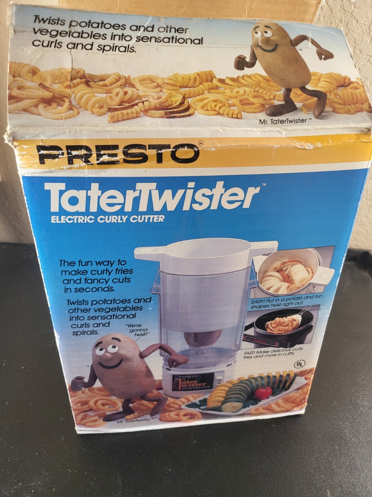 Presto Potato Tater Twister Electric Curly French Fry Cutter WORKS