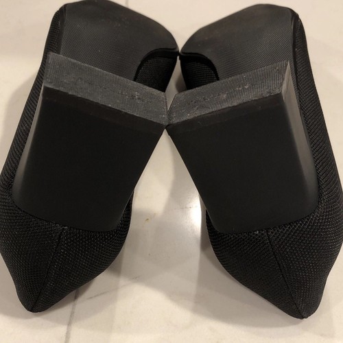 Naturalizer Sz 7 Slip On Block Heel Black Fabric - Picture 11 of 13