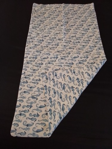 Pottery Barn King Size Pillowcase Blue White Seahorse Percale 400-Thread-Count - Picture 3 of 12