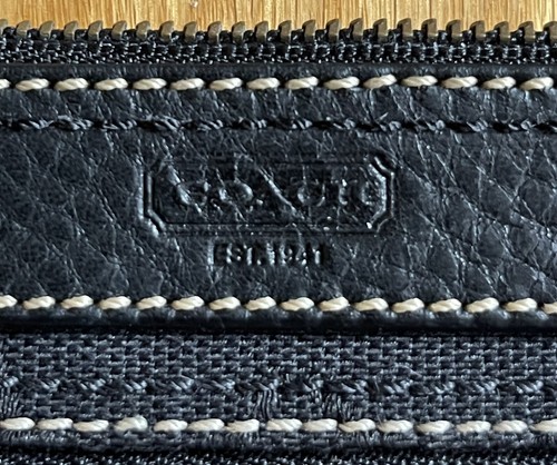 Coach Small Wristlet Clutch Purse Bag Original Monogram Canvas Color Black - Picture 8 of 8