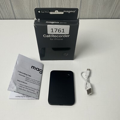 DEFECTIVE MAGMO Smartphone Call Recorder Compatible with iPhone BLACK G3D