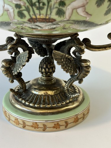 Vintage Bronze Porcelain Art Deco Style Table Centerpiece Bowl “R. M. Hall” - Picture 2 of 21