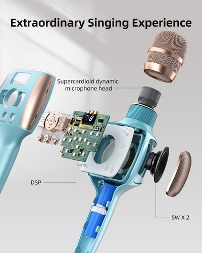 Kabelloses Bluetooth Karaoke Mikrofon für Kinder Tragbares Bluetooth Mikrofon - Bild 9 von 11