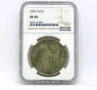 1921 D $1 Morgan NGC Graded XF 45 In Hologram Sealed Case