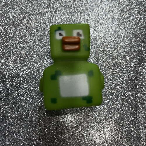 Square Rubber Duck Green 3" Water Toy/ Figurine Play Collect Display Gag Gift