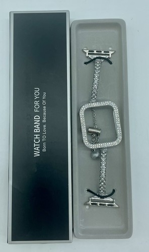 Bling Metal Bransoletka Zderzak Etui Stras 44mm do iWatch SE Series 6/5/4 - Zdjęcie 2 z 8