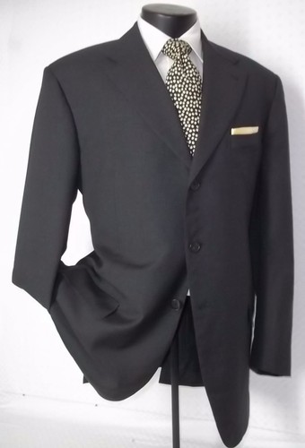 @* Gianfranco Ferre Dark Gray Textured Wool 3button Side Vents Jacket Coat 44L - Picture 3 of 8