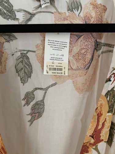 Miss Selfridge Y2K Floral Midi Cottage Core Fairy Garden Wrap Dress Womens 8 - Picture 3 of 5