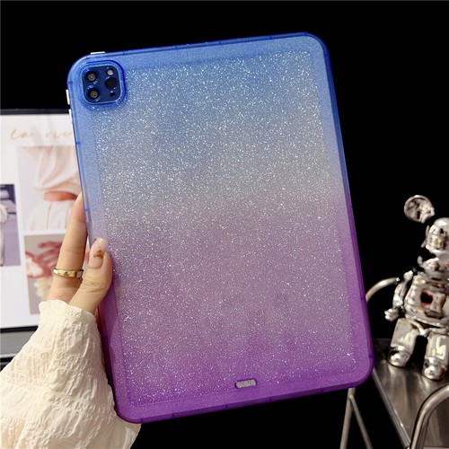 For iPad 6/7/8/9/10/11th Gen Mini Air Pro Shockproof Gradient Glitter Case Cover - Picture 10 of 35
