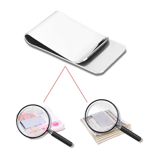 Stainless Steel Money Clip Credit Card Clip Holder Wallet White 1pc - Bild 11 von 12