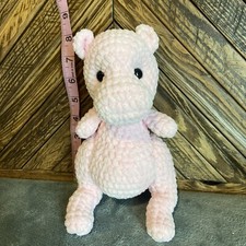 Handmade Crochet Stuffed Dino Pink No Tail