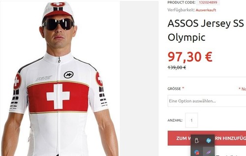 ASSOS Mens Jersey SS Suisse Olympic Campionissimo M - Picture 12 of 12