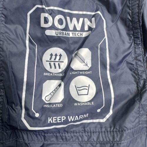 Gymax Women's Heated Down Jacket Hooded Puffer Winter Coat Navy Blue Size Medium - Picture 8 of 17