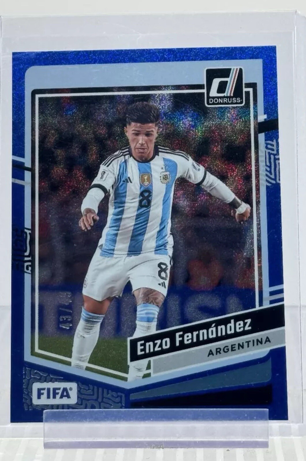 ENZO FERNANDEZ 2023 DONRUSS FIFA SOCCER BLUE ARGENTINA 🇦🇷#4 /49 SSP🔥