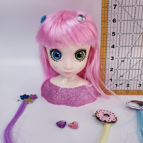 Shibajuku Niñas SHIZUKA Estilo Cabeza Busto Juguete Pelo Rosa Ojo Grande - Imagen 5 de 5