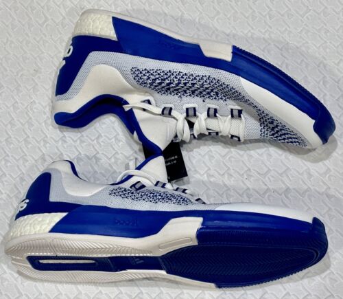 ADIDAS CrazyLight Boost White Blue Primeknit Basketball Shoe Sneaker Mens 11.5 - Picture 3 of 16